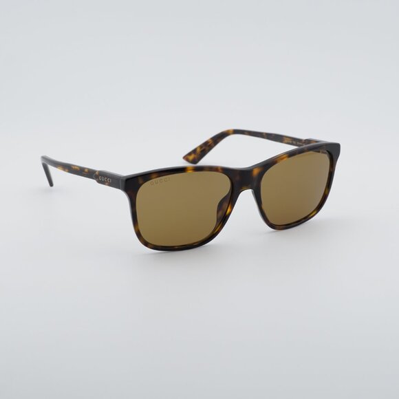 Gucci GG1819S 002 Sunglasses Dark Havana Square Frame, Brown Lenses main image 5